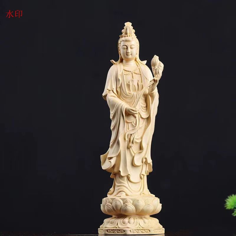 仏教美術 阿弥陀如来 観音菩薩 大勢至菩薩像 三尊立像 ツゲ 木彫