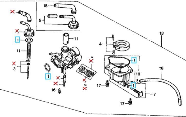 Z50J 6V 12V モンキー ゴリラ 純正キャブレターガスケット