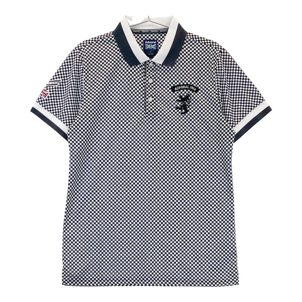 Admiral チェック柄 ハイネックシャツ 半袖 Admiral チェック柄 半袖Tシャツ M Admiral チェック柄 ハイネック