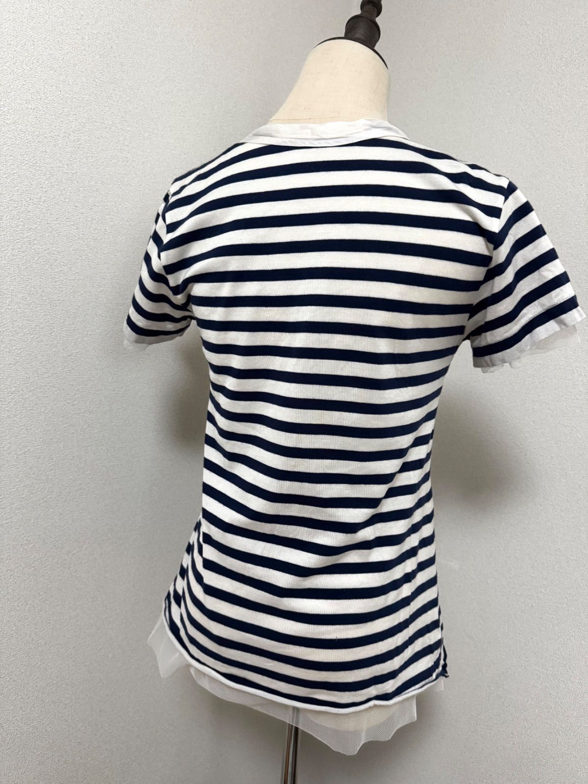 sacai luck - 新品未使用 タグ付 サカイ sacai チュール半袖カーディガン(ヤラメ) sacai luck サカイラック ボーダー 半袖Tシャツ チュール - メルカリ