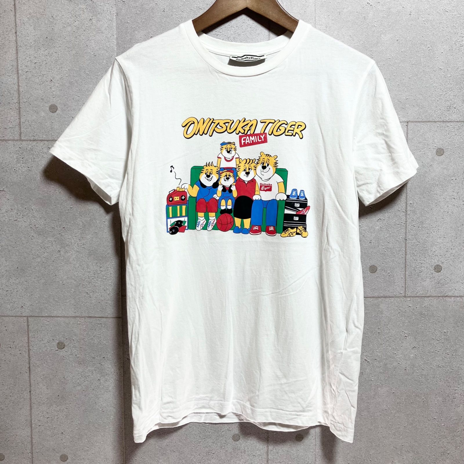 【国内発送】OnitsukaTaiger 半袖 フロントロゴプリント Tシャツ Onitsuka Tiger オニツカタイガー 両面 プリント Tシャツ 半袖