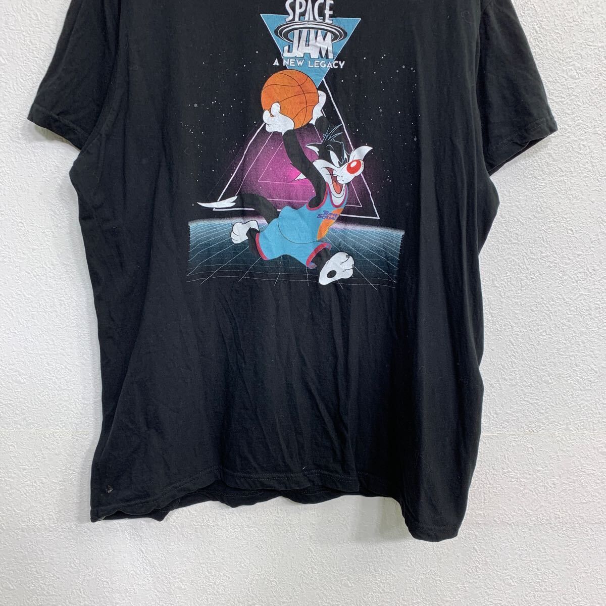 SPACE JAM 半袖 キャラクターTシャツ Lサイズ スペースジャム ブラック コットン 古着卸 アメリカ仕入 t2409-3277