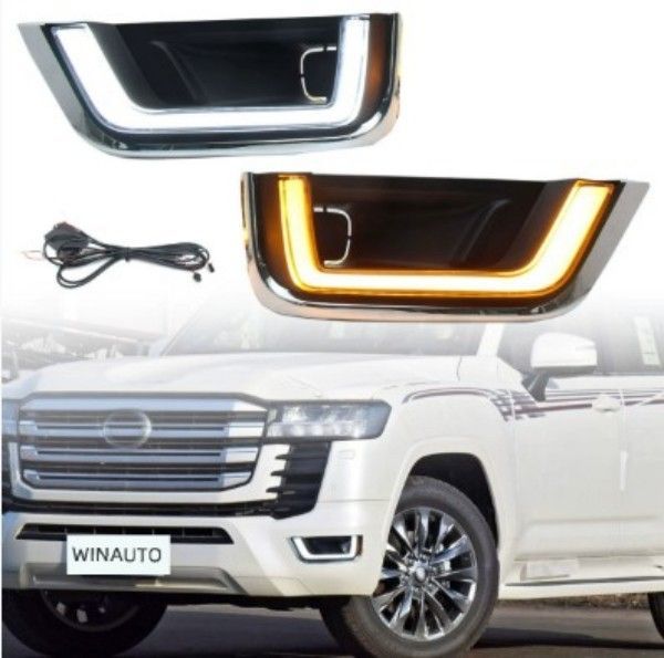 ランドクルーザー 2025用 デイライト シーケンシャルウィンカー ランクル エアロバンパー 流星 フォグカバー