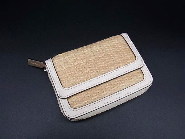 未使用 ケイトスペード☆ジッピーコインケース カードケース レザー 本革 2色 □美品□ kate spade ケイトスペード K7191 ストロー×レザー