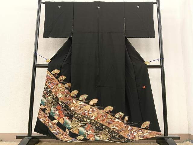 作家物 山本寛斎 寿光織 舞扇裄68.5色味の良い 一つ紋