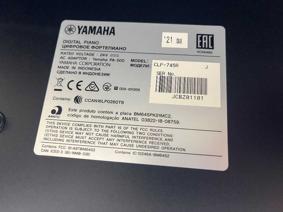 ★71867【電子ピアノ】YAMAHA　CLP745R　21年製 ☆71867【電子ピアノ】YAMAHA CLP745R 21年製 - メルカリ