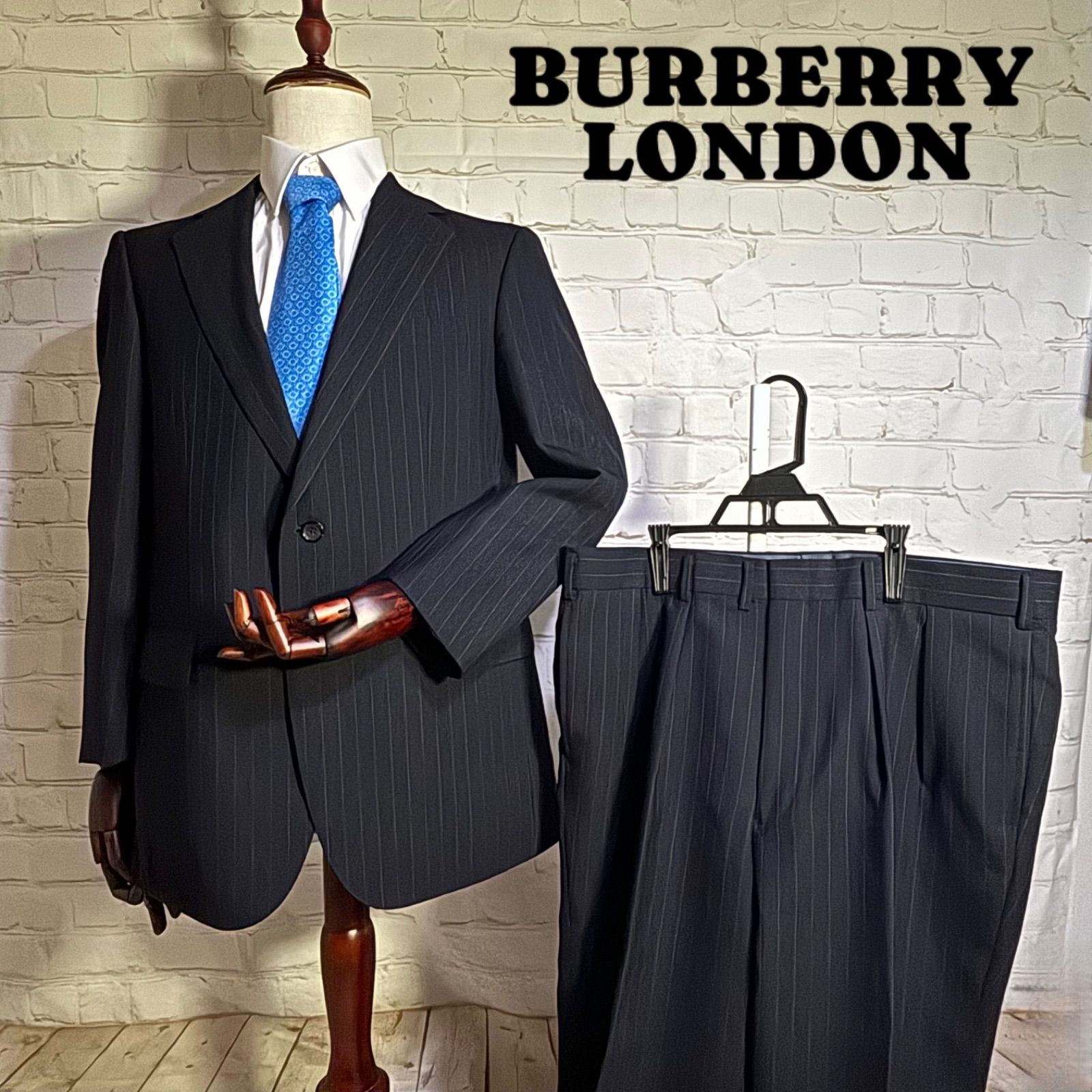 英国紳士のたたずまい】BURBERRY LONDON バーバリーロンドン スーツ セットアップ ストライプ MS-963 - メルカリ