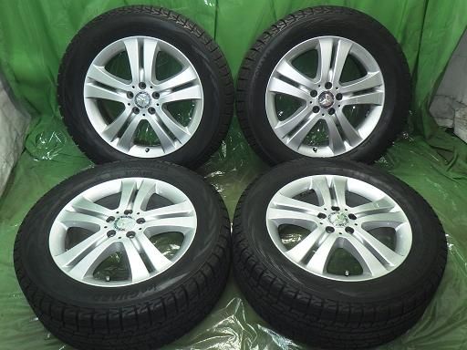 【中古】YOKOHAMA スタッドレス 20製 バリ山 W251純正 18インチ ヨコハマ アイスガードG075