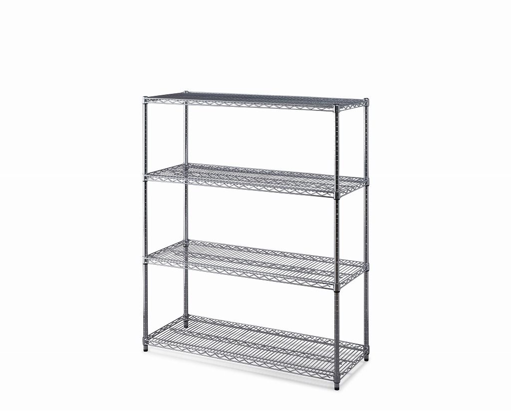 アイリスオーヤマ ラック メタルラック シルバー 防サビ 幅120×奥行46×高さ151cm 4段 耐荷重300kg ポール径25mm パワーメタル 本体 MR-1215JK IRIS OHYAMA