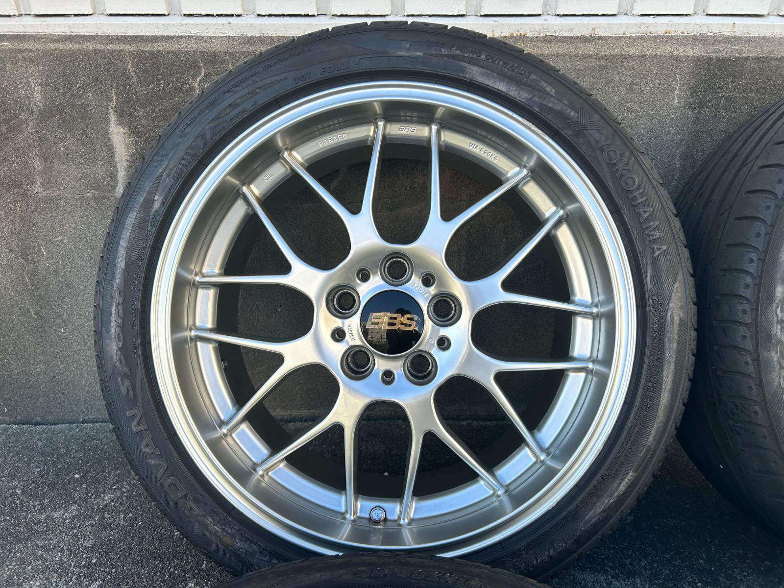 送料無料 鍛造 BBS RG RG737H 18インチ 5H PCD120 8.5J ET+13 おまけ 