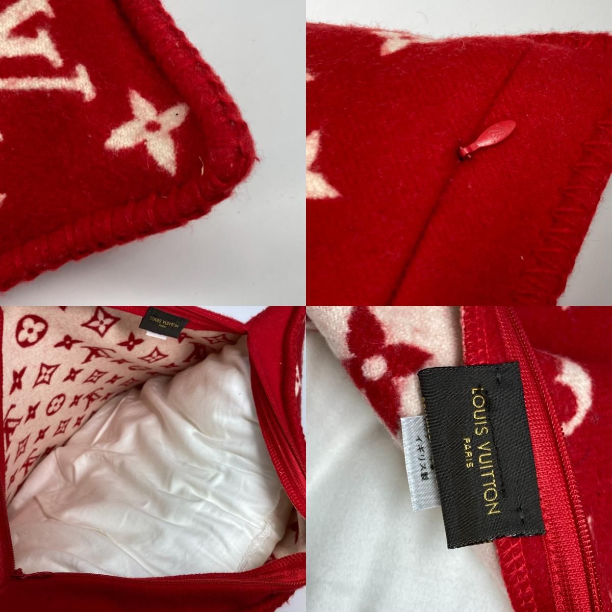 LOUIS VUITTON モノグラムクッション LOUIS VUITTON ルイヴィトン クッション モノグラム MP1886 ウール