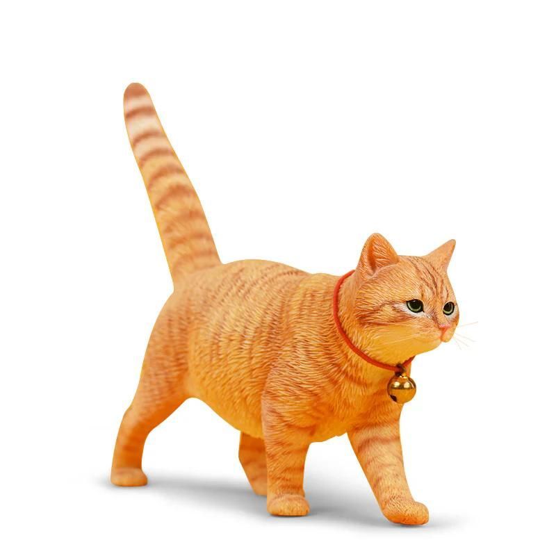 ネコ虎出品 1/6サイズ 歩き回る茶トラ柄の猫 リアルチャトラネコフィギュア