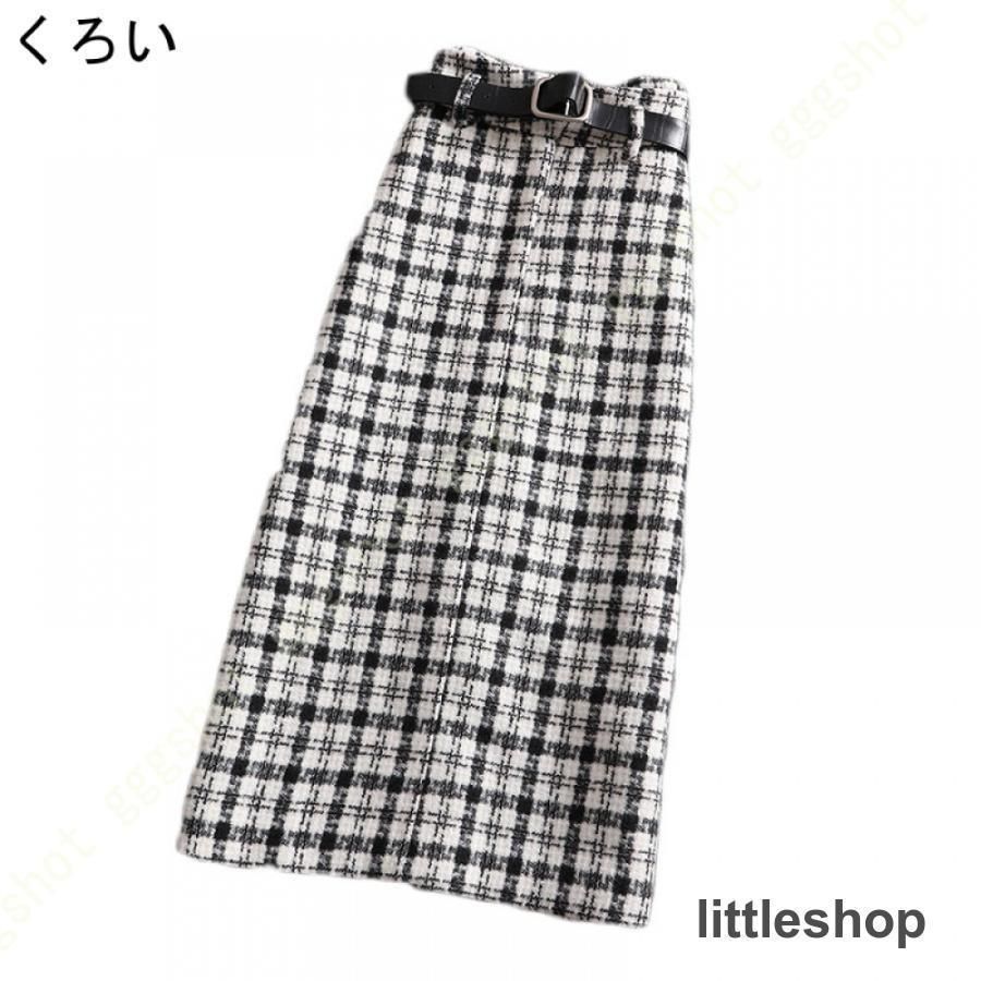 ロングスカート チェック柄