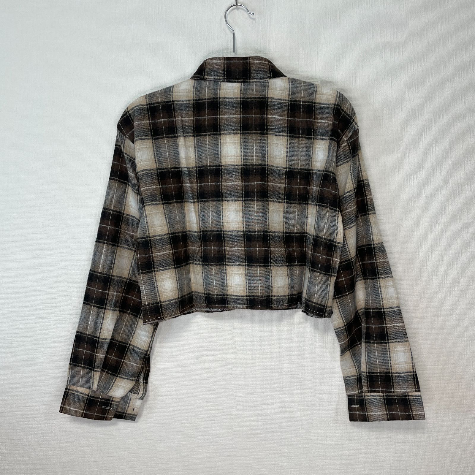 90s GIVENCHY ダブルテーラードジャケット 短丈 Y2k ラメチェック クロップド丈 ショート丈 チェックシャツ タータンチェック