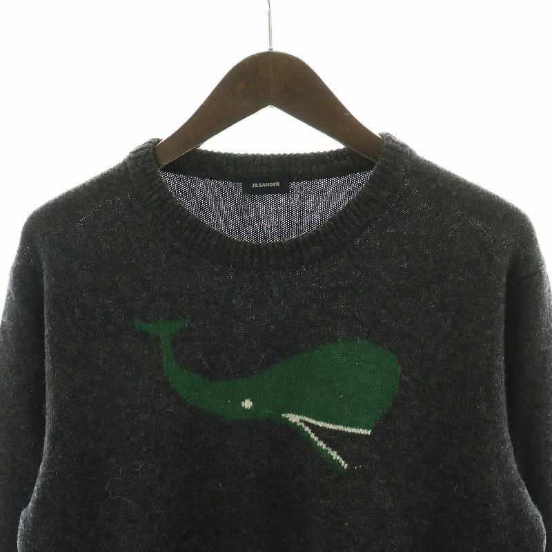 ジルサンダー JIL SANDER 12AW ニット セーター 長袖 クジラ キャメル  