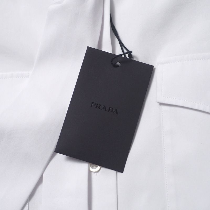 PRADA - ■美品■2024SS■PRADA プラダ 長袖シャツ サイズ44 ブランド古着【中古】20250403/RA3969 □美品□2024SS□PRADA プラダ 長袖シャツ サイズ44 ブランド