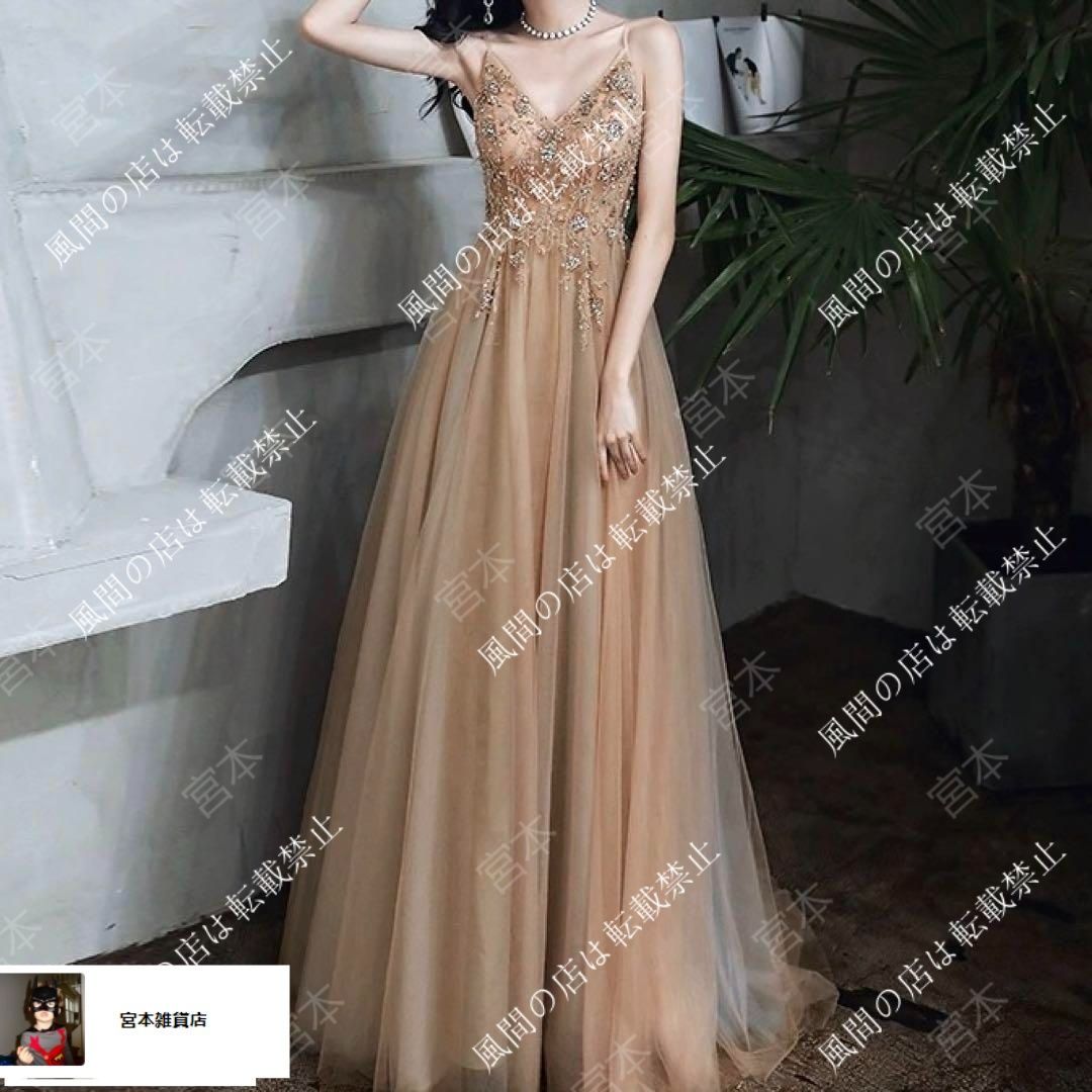 ♥ レディースファッション ビジューの小花柄がオシャレで可愛いイブニングドレス .