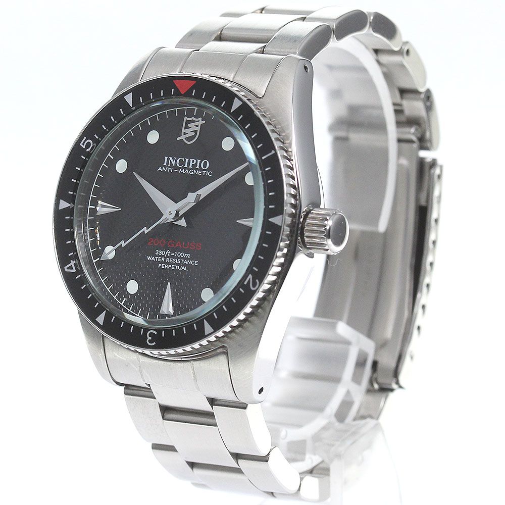 インキピオ INCIPIO アンチマグネティック 200ガウス 自動巻き メンズ_  