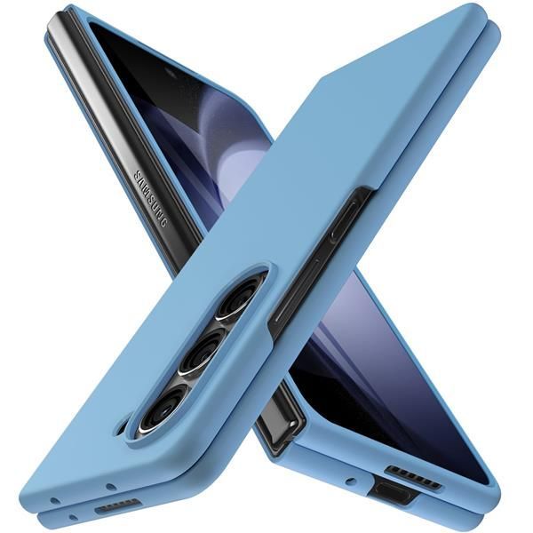 Galaxy Z Fold5_スカイブルー Galaxy Z Fold5 ケース 薄型 人気 軽量 黄ばみ防止 SC-55D/SCG22 スマホケース 衝撃吸収 PC素材 シンプル ハード サムスン レンズ保護 衝撃吸収 耐久 人気 携帯カバー 青 -15-Z