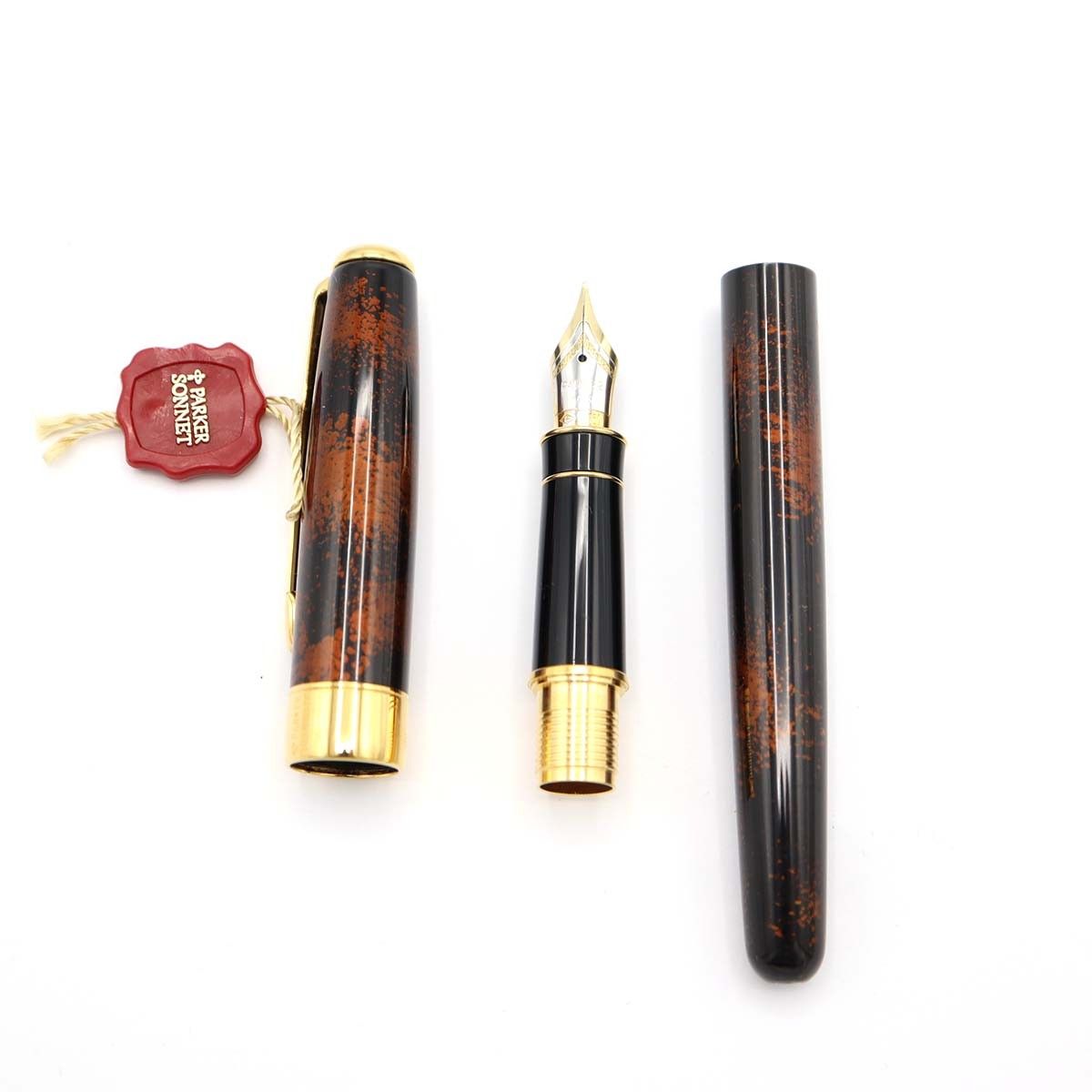 PARKER パーカー万年筆ソネットビゾンフォンセ純正漆 X パーカーソネットビゾンフォンセ万年筆漆18金X極細