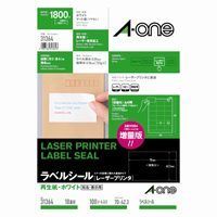 PC周辺機器 レーザーラベル再生紙 31364 A4/18面 100枚【エーワン】