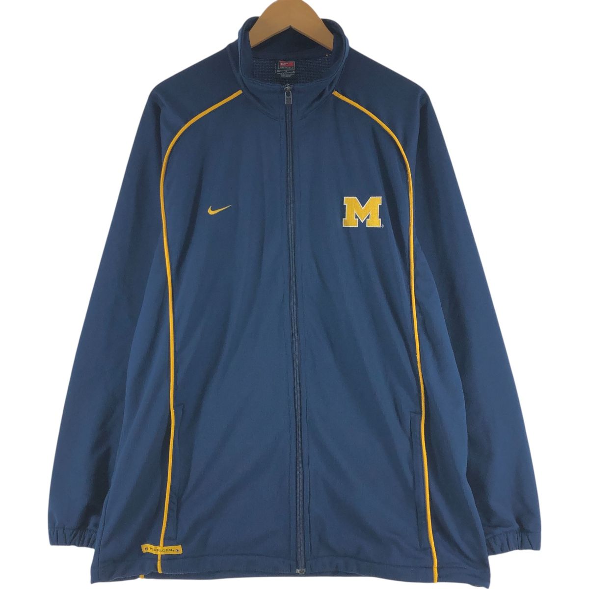 Nike Michigan ジャケット Mサイズ ビンテージ 古着 00年代 ナイキ NIKE TEAM MICHIGAN ミシガン大学 ジャージ