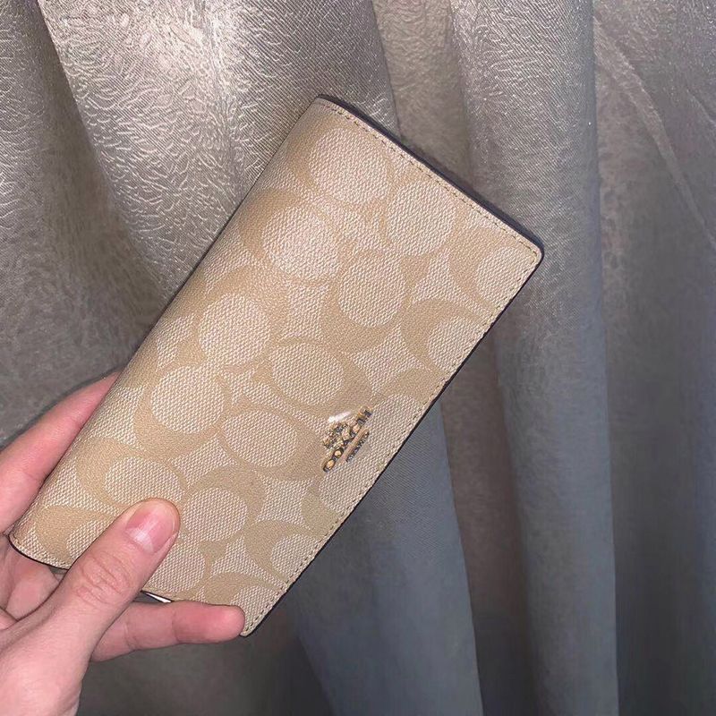 新品 COACH コーチ 長財布 二つ折り財布 シグネチャー ウォレット