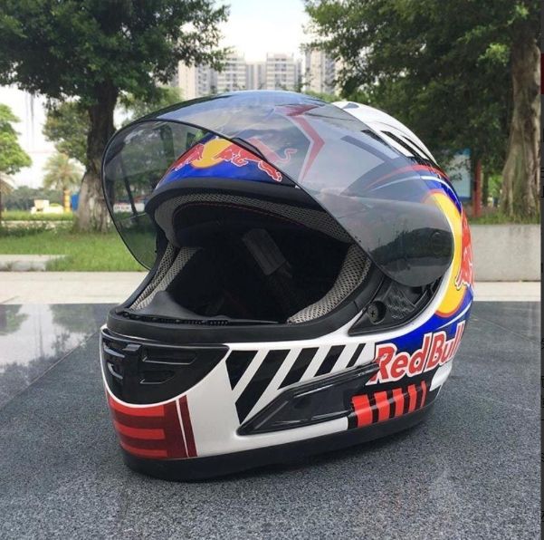 バイク ヘルメット フルフェイスヘルメット レッドブルー XXLサイズ