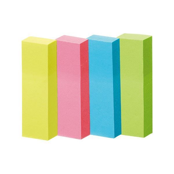 まとめ TANOSEE 強粘着ふせん50×15mm ビビッドカラー 4色 1パック 20冊 ×10セット