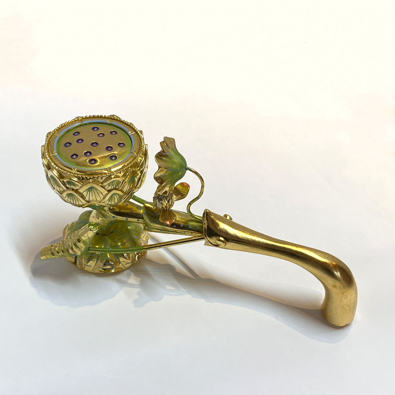 アウトレット 持蓮華 本金箔押 淡彩色 全長29cm 寺院仏具 仏具