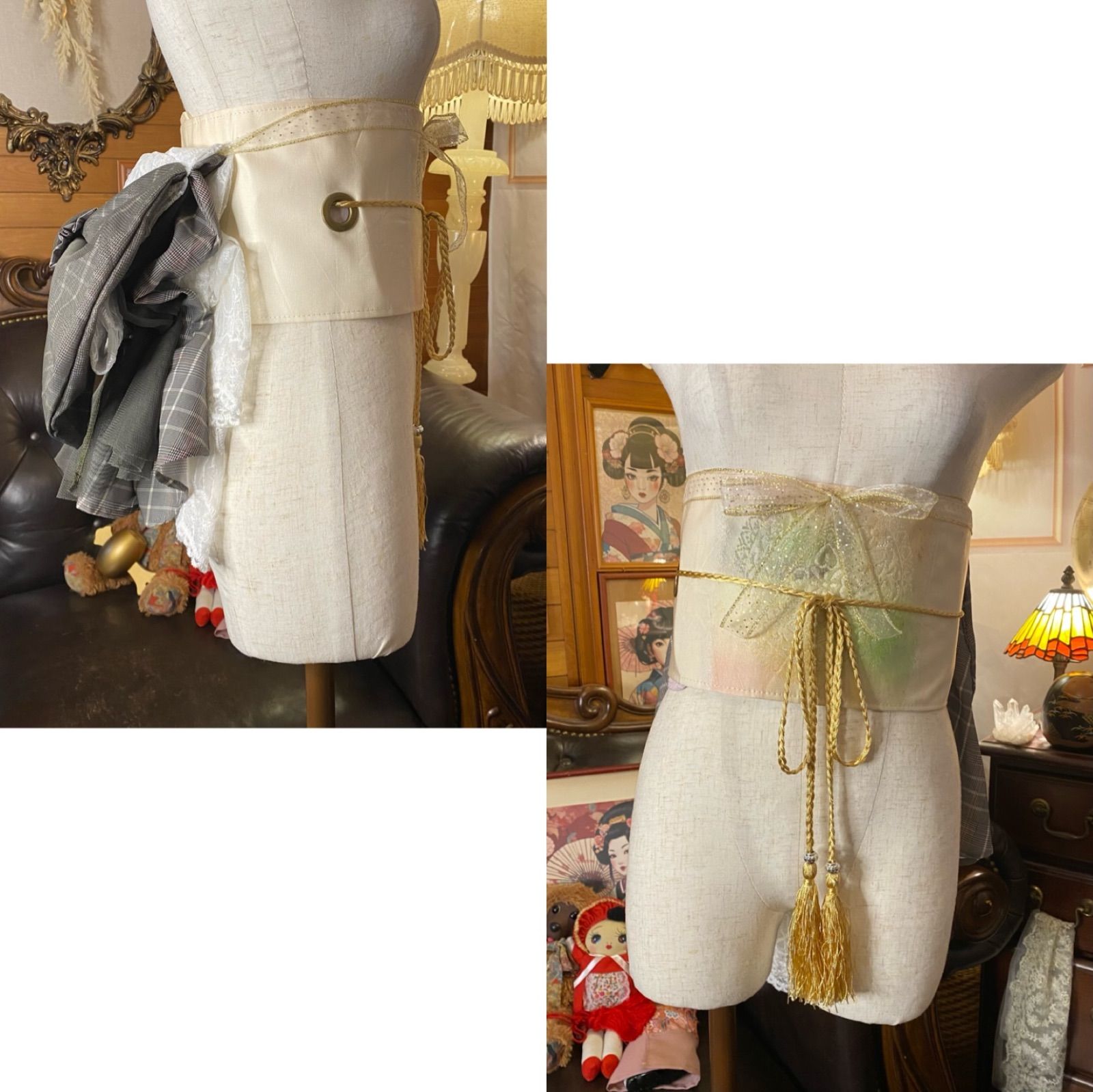 カーキチュール×グレーのチェック柄 1点