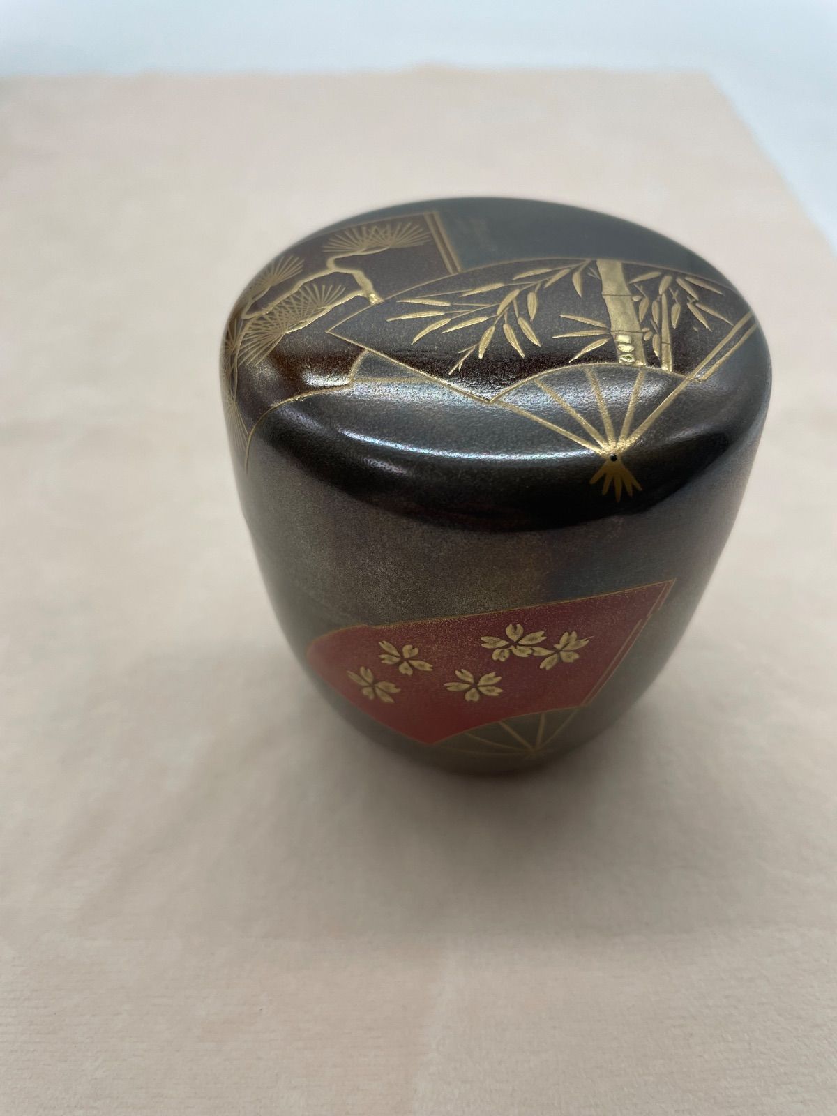 坂下雄峰作】蒔絵棗 扇面蒔絵 棗 共箱付き 茶道具 美品 - メルカリ