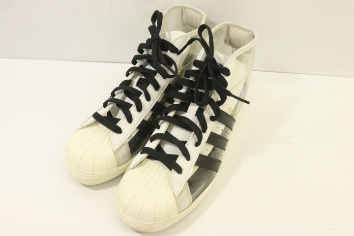 【中古】 adidas メンズスニーカー 26.5cm SKATEBOARDING BLONDEY PRO MODEL ADV adidas x BLONDEY 黒 ブラック 白 ホワイト クリア ロゴ