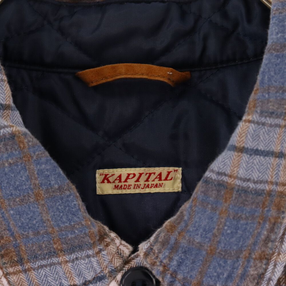 KAPITAL (キャピタル) FLANNEL CHECK X QUILTING SLOPPY SHIRT COAT 