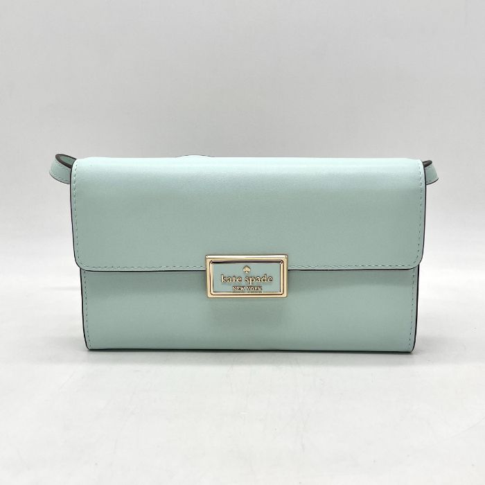 美品】kate spade ケイト スペード ロゴ レザー ショルダー ウォレット 
