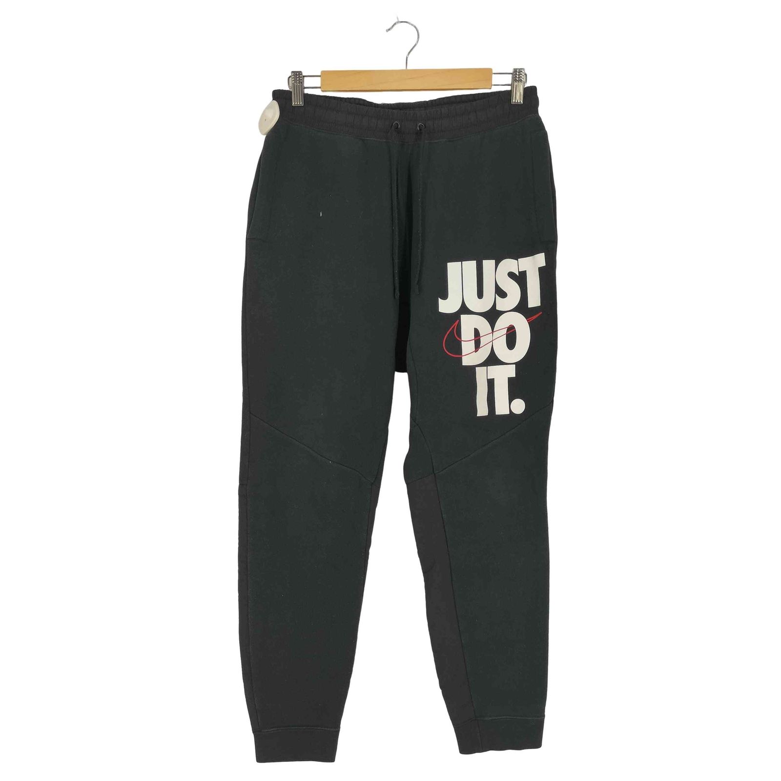 NIKE ナイロン切り替えスウェットパンツ S ランニング ナイキ NIKE ナイロン切替 JUST DO IT プリント スウェット