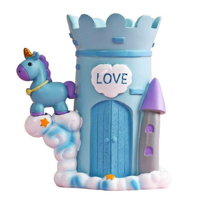 ペン立て ユニコーン 雲の上のお城 星 メルヘン (ピンク) ペン立て ユニコーン 注文 雲の上のお城 星 メルヘン (ピンク) 楽天