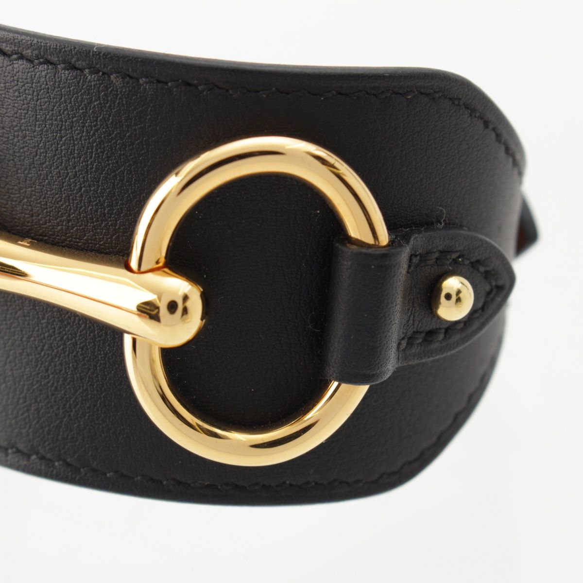 エルメス Y刻 レザー ホースビット ブレスレット バングル スイフト