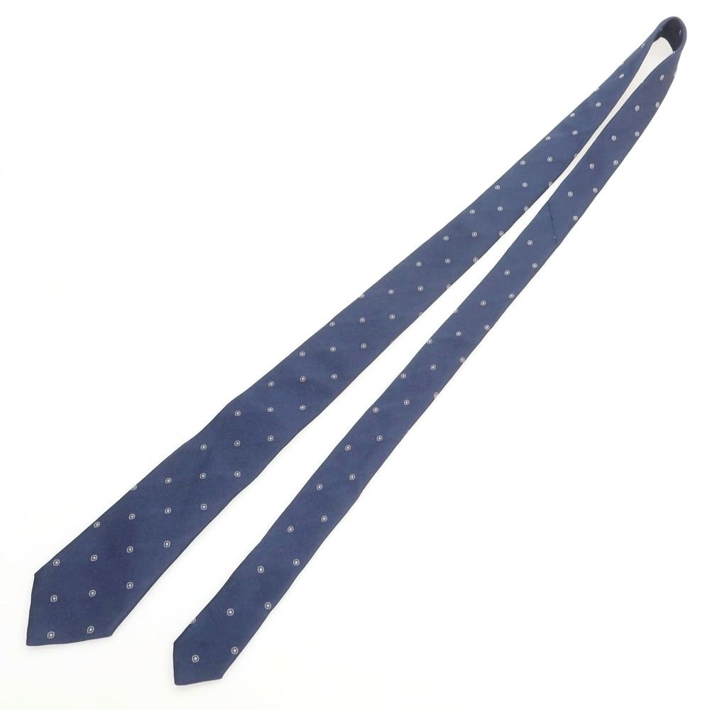 ブルネロクチネリ Brunello Cucinelli シルク 小紋柄ネクタイ ネイビー メンズ