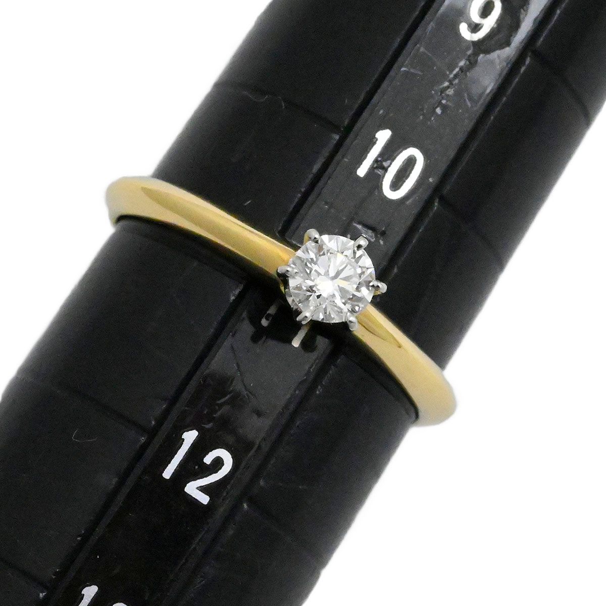 ティファニー K18YG Pt950 ダイヤ 0.20 ソリティア 10.5号 ティファニー K18YG Pt950 ダイヤ 0.20 ソリティア 10.5号