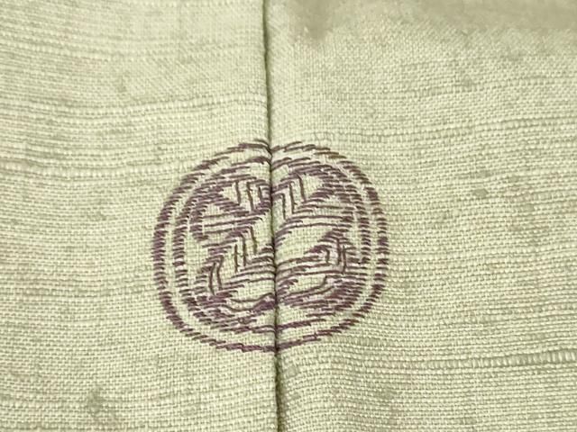 平和屋着物▽訪問着 単衣 紬地 刺繍 壁画鳥獣花文 金彩