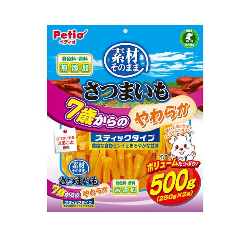 素材そのまま さつまいも 7歳からのやわらかスティックタイプ 500g 12袋セット