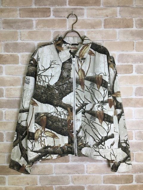中古】STUSSY ｽﾃｭｰｼｰ Zip Work Jacket Realtree ｼﾞｯﾌﾟ ﾜｰｸ ｼﾞｬｹｯﾄ ﾘｱﾙ