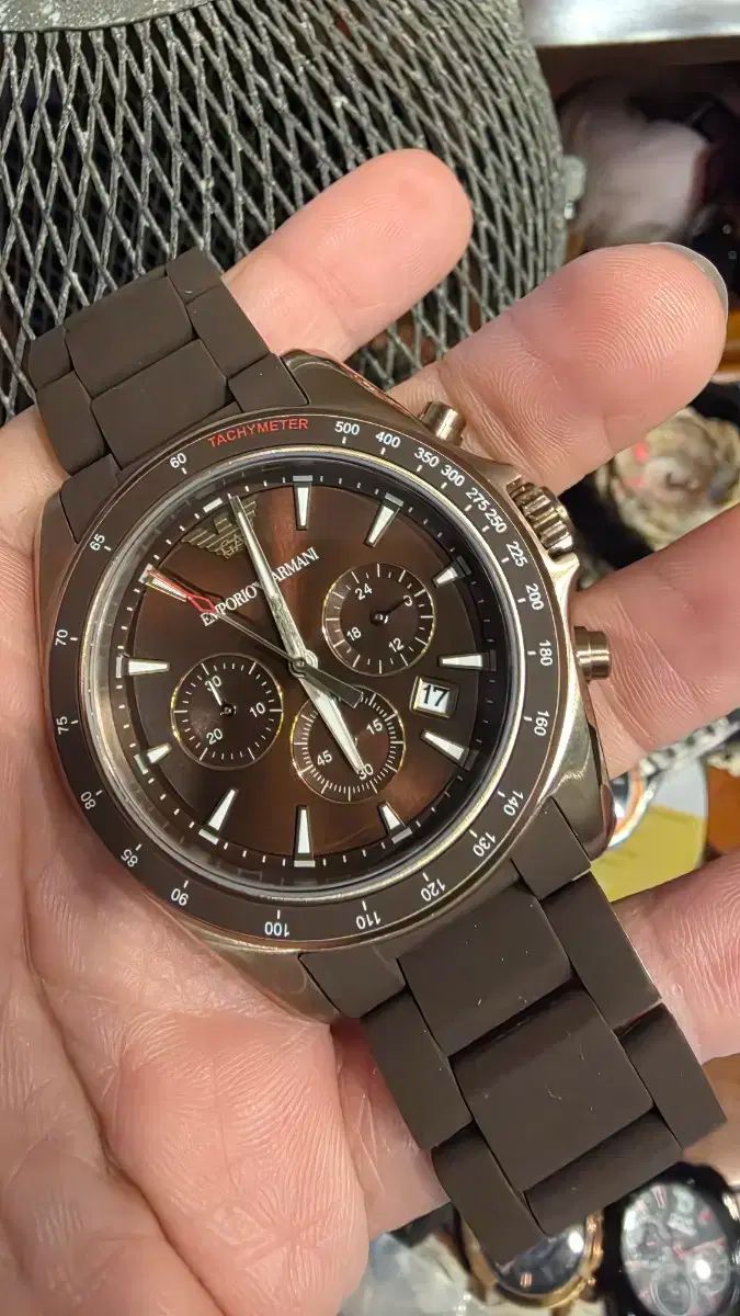 EMPORIO ARMANI エンポリオアルマーニ アルマーニ ブラウン 男性 時計