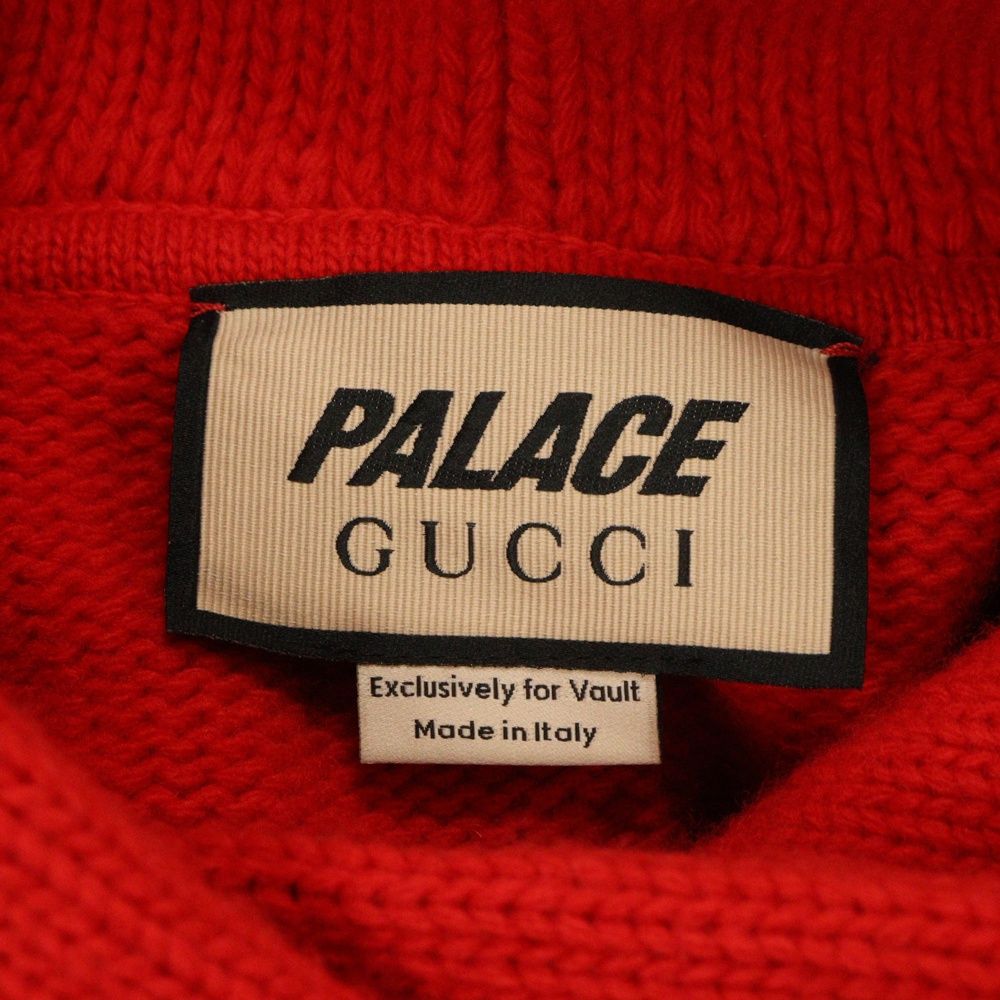 GUCCIグッチ22AW Wool Knit Strawberry Hoodie GUCCI (グッチ) 22AW Wool Knit Strawberry Hoodie With Studs And