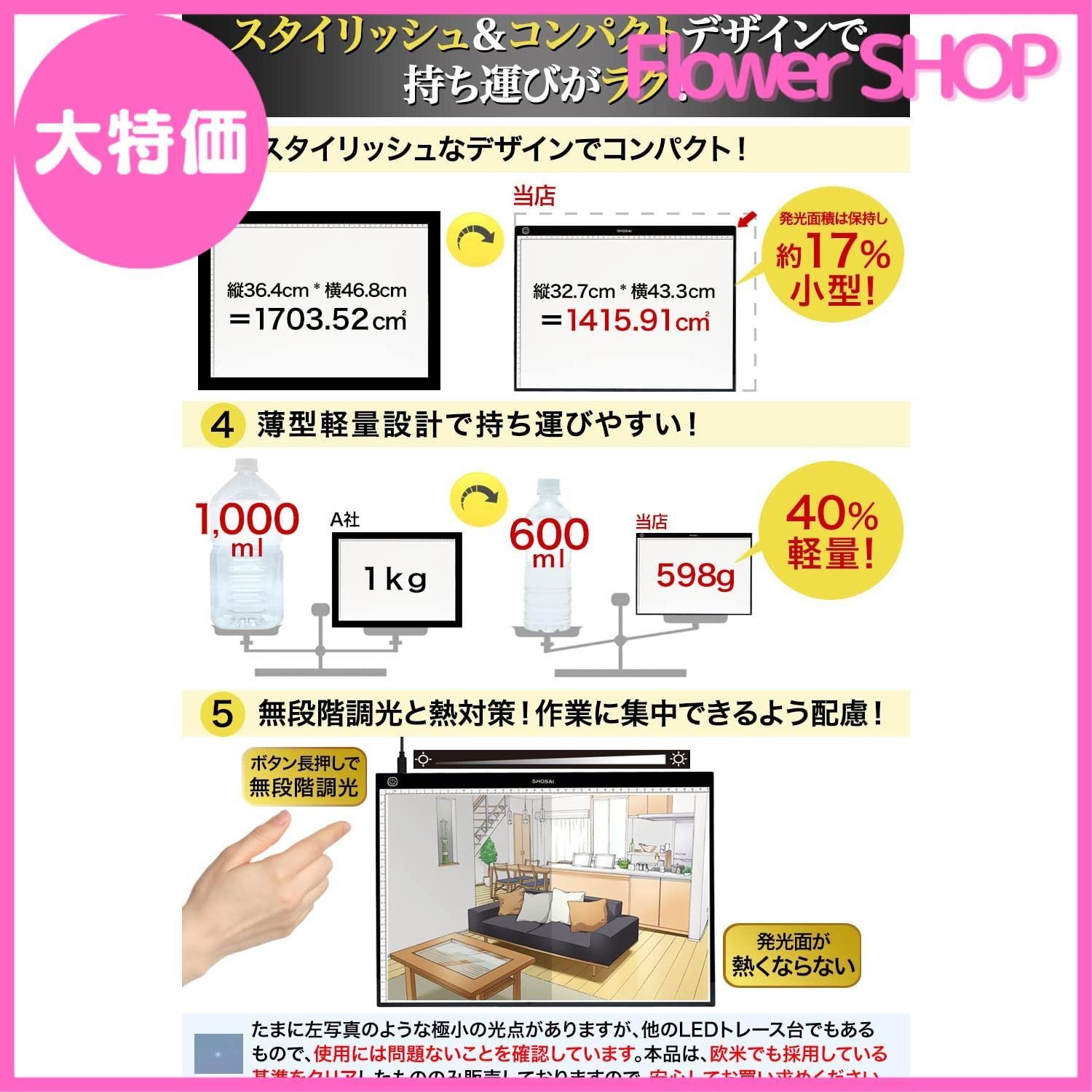 セール中】トレース台 A3 和遥キナ先生推薦LED軽量薄型ライトボックス