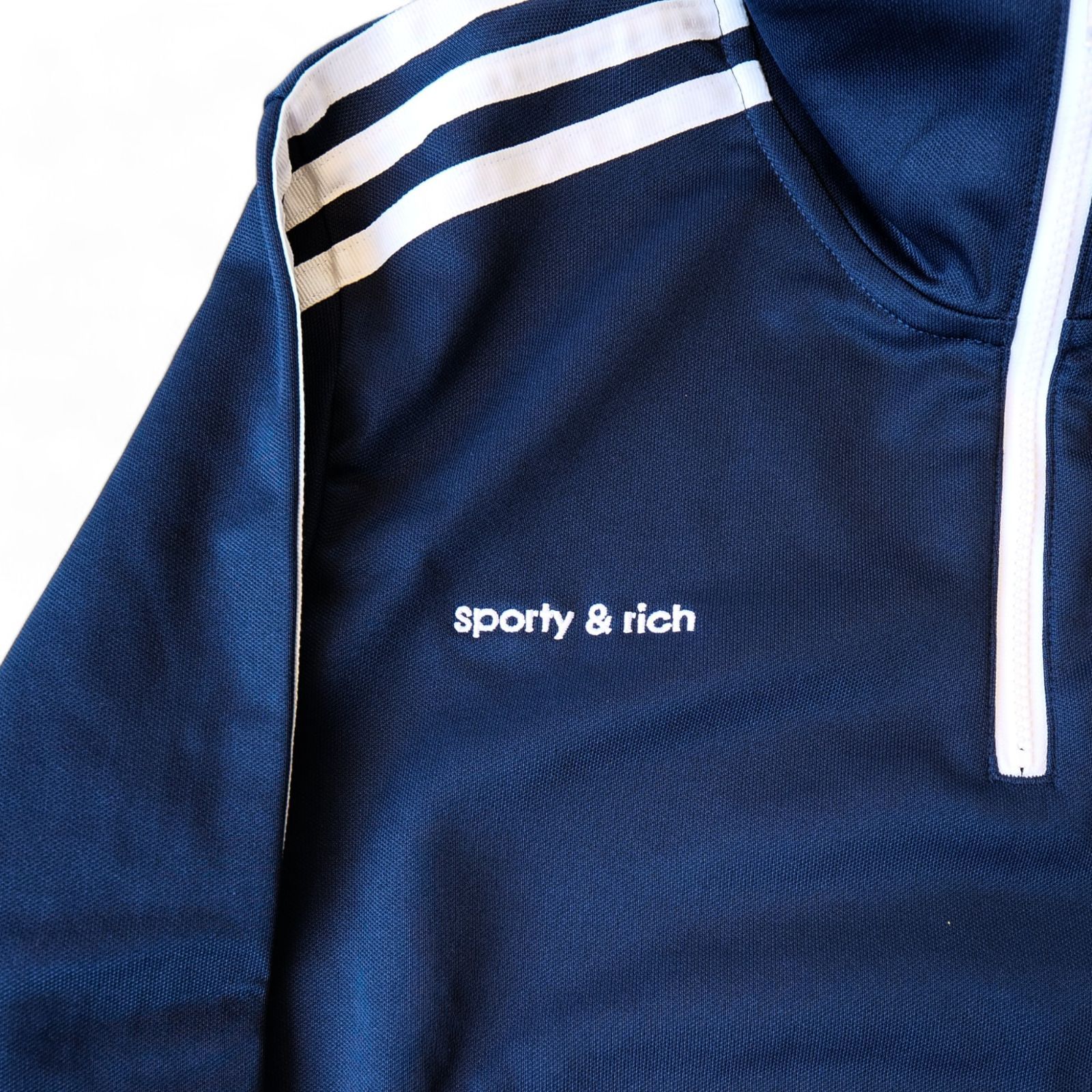 adidas アディダス sporty&rich ハーフジップ スリーストライプ 
