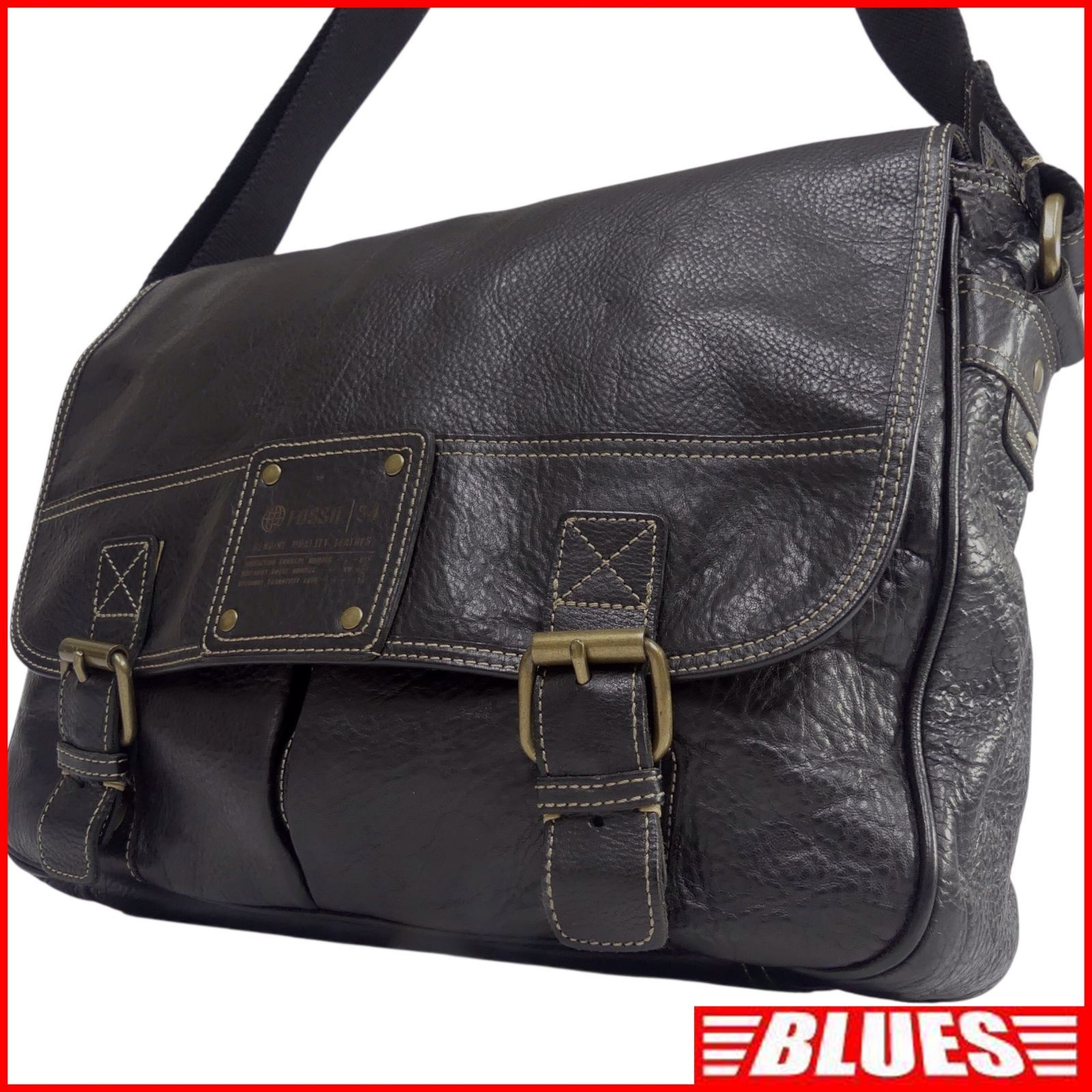 FOSSIL フォッシル ショルダーバッグ 斜め掛け メンズ 革 2way 