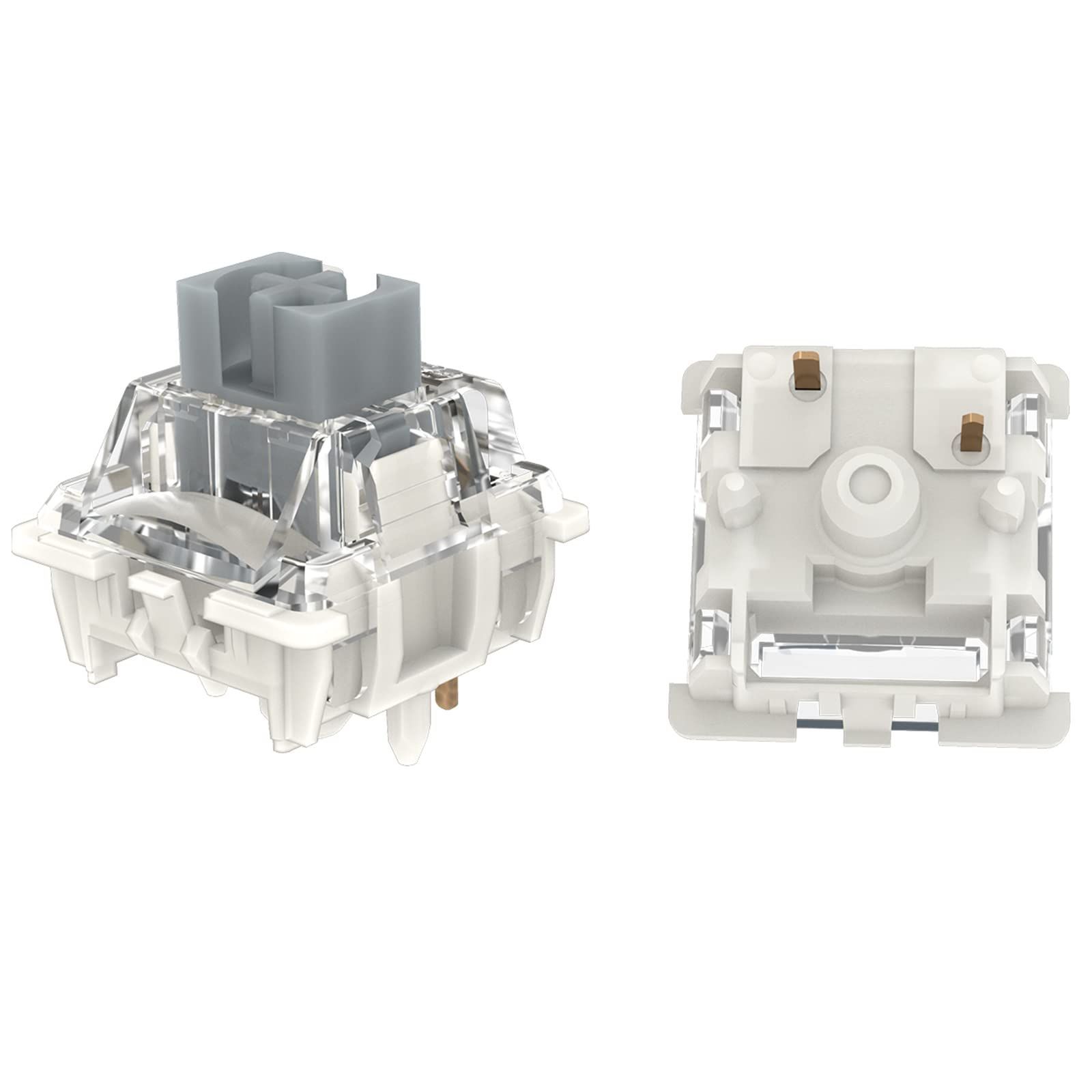 新品 GATERON G Pro 3.0 Silver スイッチ 潤滑済み 5ピン RGB リニア ゲーミングメカニカルキーボード用 (シルバー 35個入りボックス)