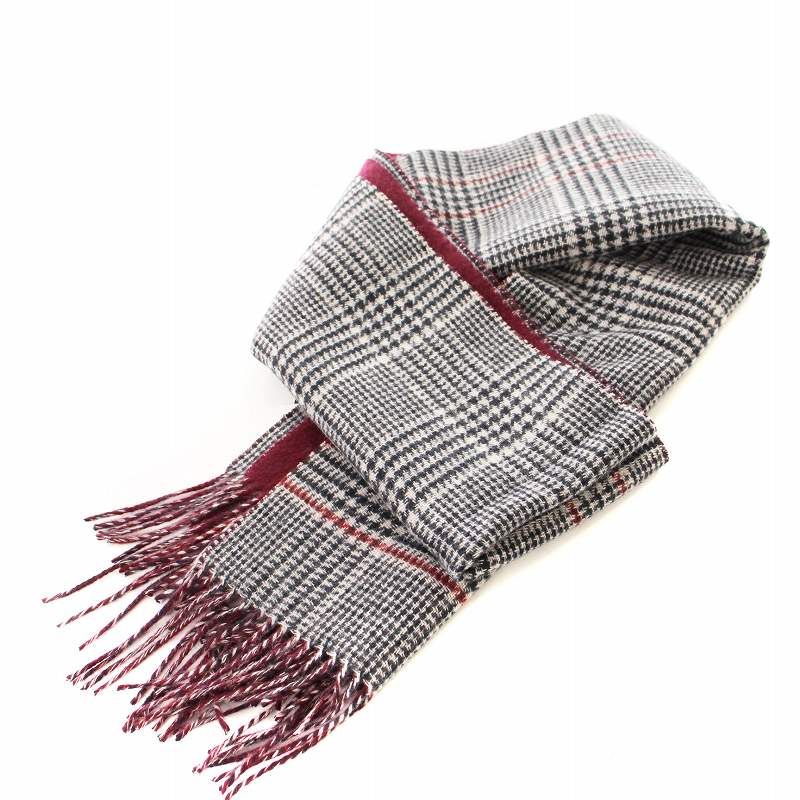 美品タグ付き　Aquascutum マフラー　カシミヤマフラー　膝掛け　ストール アクアスキュータム AQUASCUTUM タグ付き マフラー ストール